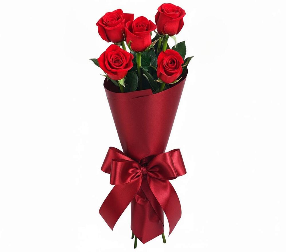 Букет 5 Красных роз Эдлесс Лав в Солнечногорске