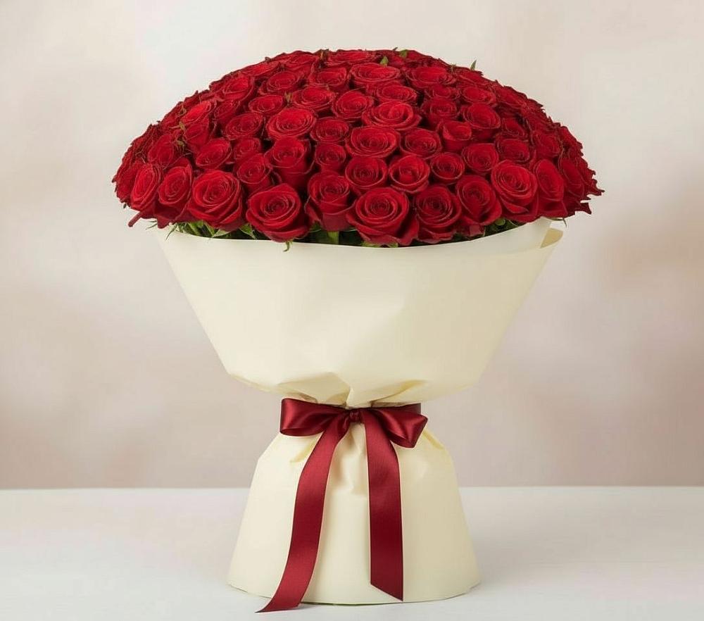 Букет 101 Красная роза Милано в Солнечногорске