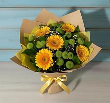 Букет цветов из:  Герберы и Хризантемы в Солнечногорске