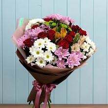 Букет цветов из:  Розы, Хризантемы и Альстромерии в Солнечногорске
