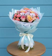 Букет цветов из:  Хризантемы и Розы в Солнечногорске