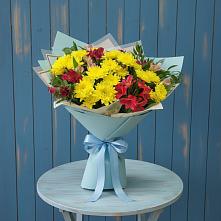 Букет цветов из:  Альстромерии и Хризантемы в Солнечногорске