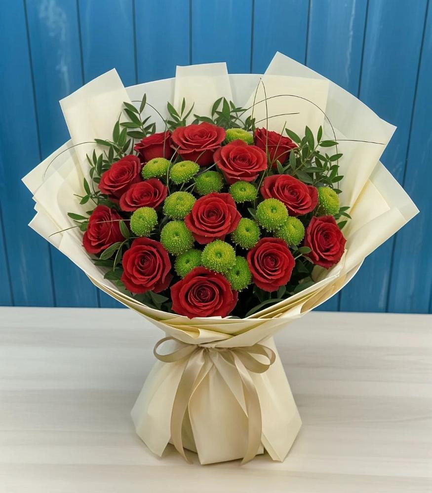 Букет цветов из: Розы и Хризантемы в Солнечногорске